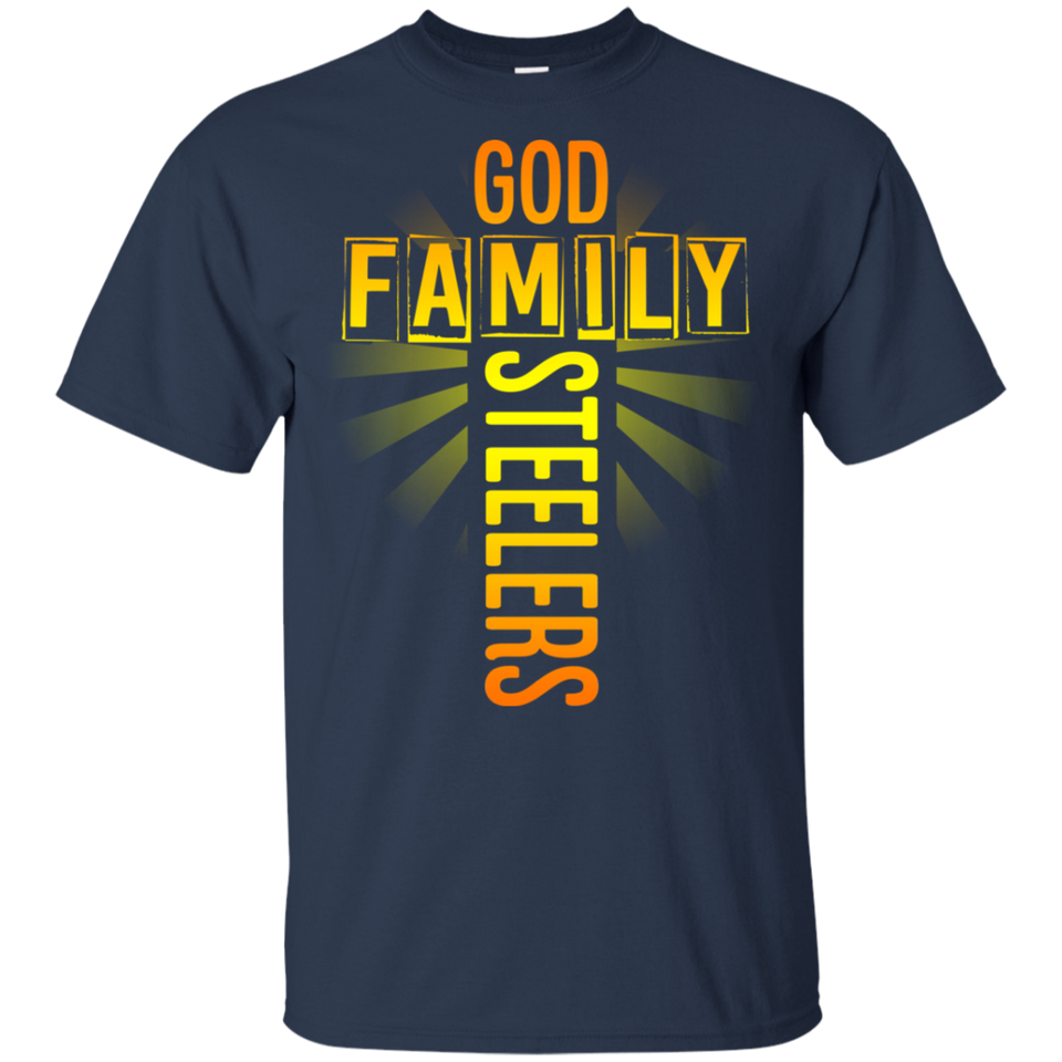 God Family Steelers T-Shirts - Father's Day T-Shirts (Men's T-Shirt) (G200 Gildan Ultra Cotton T-Shirt)