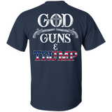 God Guns And Trump Shirt 2nd Amendment T Shirt Trump 45 Men's T-Shirt (Back side)