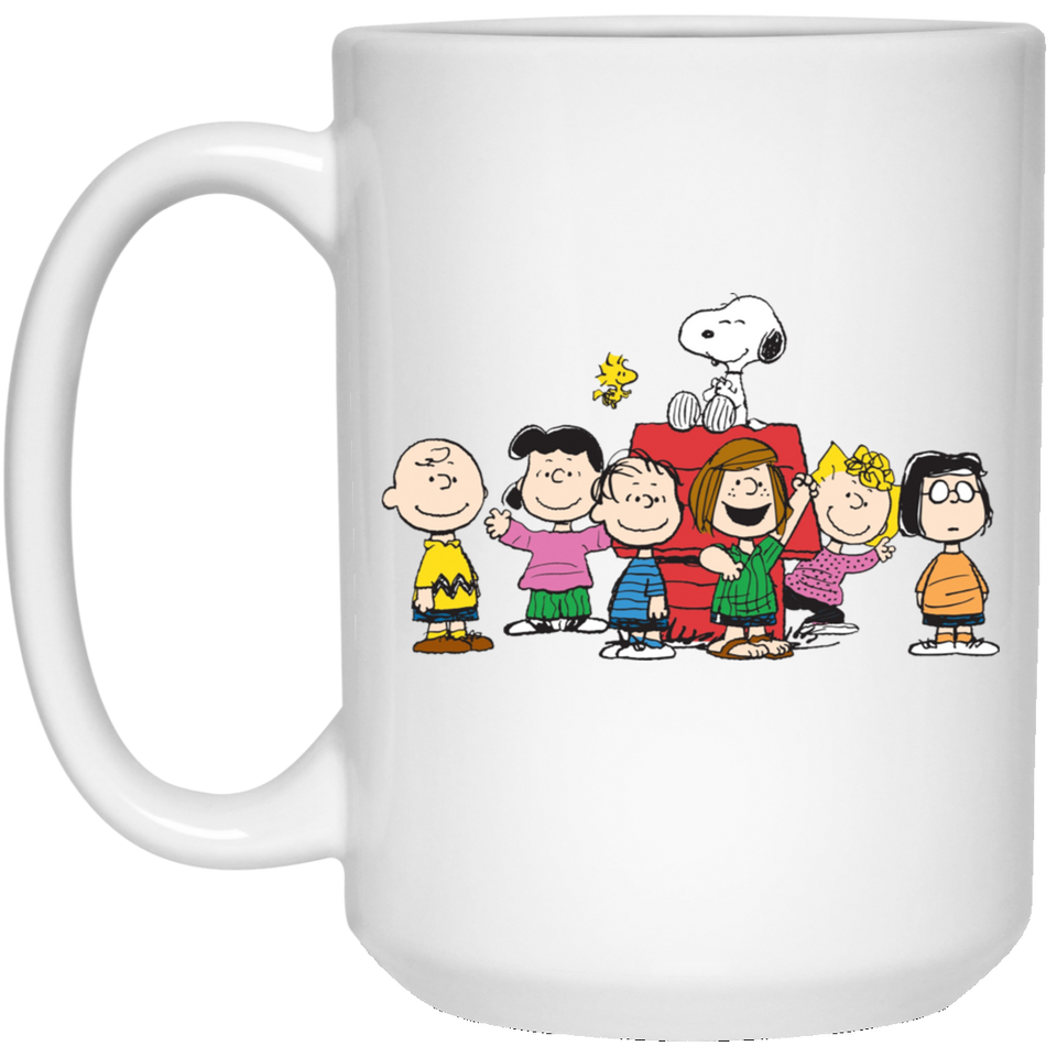 Peanuts Gang Music Mugs Unique Coffee Mug, Coffee Cup, Ceramic Coffee Mug -  15 oz. White Mug