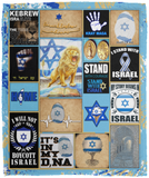 I Love Israel Blanket, Fleece, Sherpa Blankets, Multi_Size - VPM Cozy Plush Fleece Blanket - 50x60