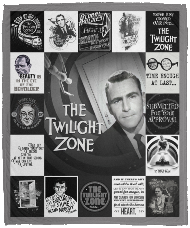 The Twilight Zone Blanket, The Twilight Zone TV Series Fleece, Sherpa Blanket VPM Cozy Plush Fleece Blanket - 50x60