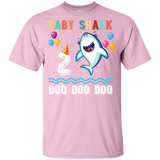 Kids Baby Shark Shirt Toddler 2nd birthday 2 Year Old Boy or Girl (G200B Gildan Youth Ultra Cotton T-Shirt)