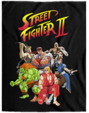 Street Fighter II Video Game Inspired Sherpa Bed Blanket Plush Throw Blanket - VPL Cozy Plush Fleece Blanket - 60x80