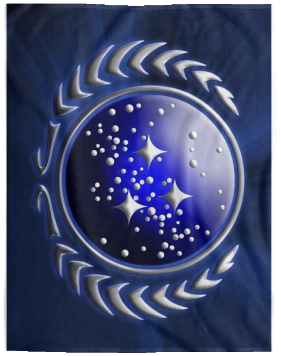 StarTrek UFP Stone Blanket Soft Fleece Sherpa Throw Blanket, Star Trek Blanket - VPL Cozy Plush Fleece Blanket - 60x80