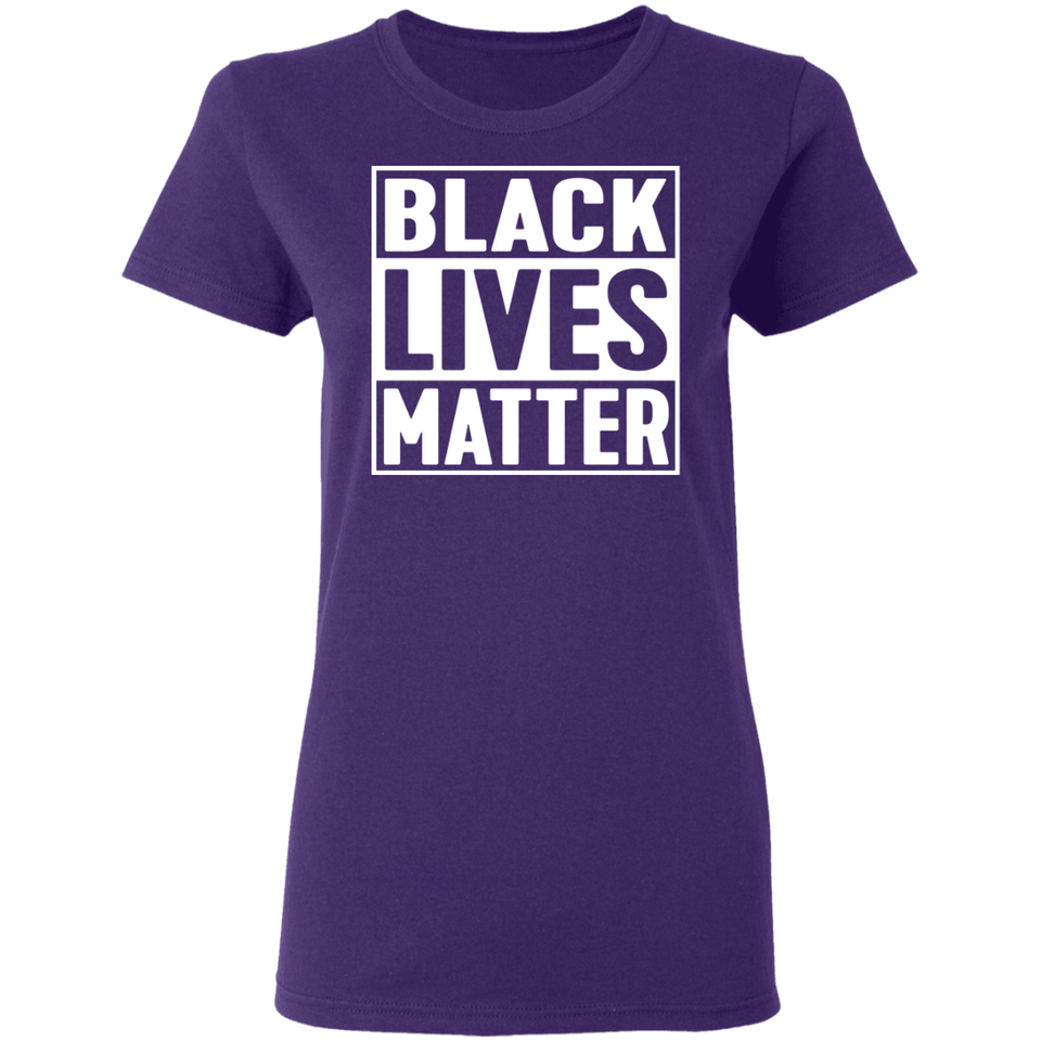 Black Lives Matter T-Shirt I Cant Breathe All Size (S-5XL) + Color  White BLM - Womens