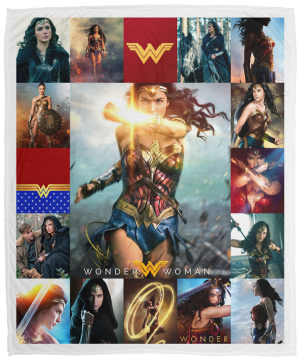 Wonder Woman Blanket, Wonder Woman Movie Fleece, Sherpa Blanket VPM Cozy Plush Fleece Blanket - 50x60