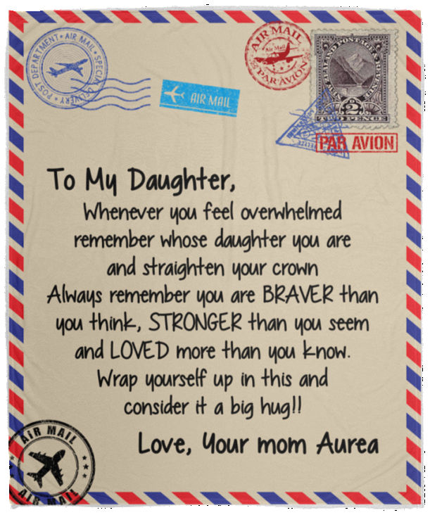Love, Your mom Aurea 50x60 cc VPM Cozy Plush Fleece Blanket - 50x60