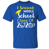 Middle School Grade Class of 2020 Quarantined Graduation T-Shirt Social Distancing Tee