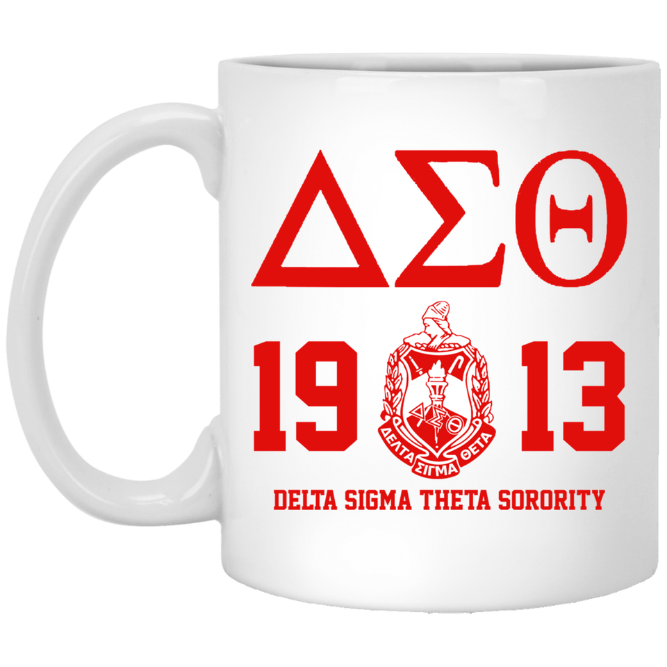 Delta Sigma Theta 1913 Coffee Mug, Ceramic Coffee Tea Cup, Delta Sigma Theta Sorority Paraphernalia. delta sorority paraphernalia 11oz