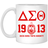 Delta Sigma Theta 1913 Coffee Mug, Ceramic Coffee Tea Cup, Delta Sigma Theta Sorority Paraphernalia. delta sorority paraphernalia 11oz