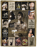 Rocky Blanket 45th Anniversary Quilt Fleece Sherpa Throw Blanket Rocky Balboa - VPL Cozy Plush Fleece Blanket - 60x80