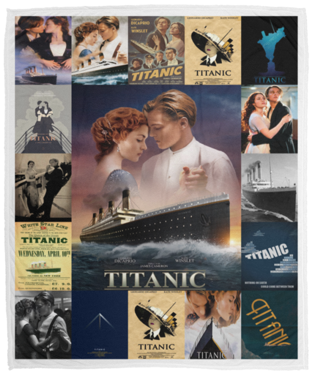 Titanic Blanket, Titanic Movie Sherpa Blanket, James Cameron Fleece Blanket VPM Cozy Plush Fleece Blanket - 50x60