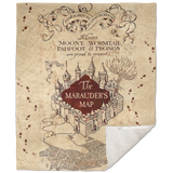 Marauder's Map - SHPM Premium Sherpa Blanket - 50x60