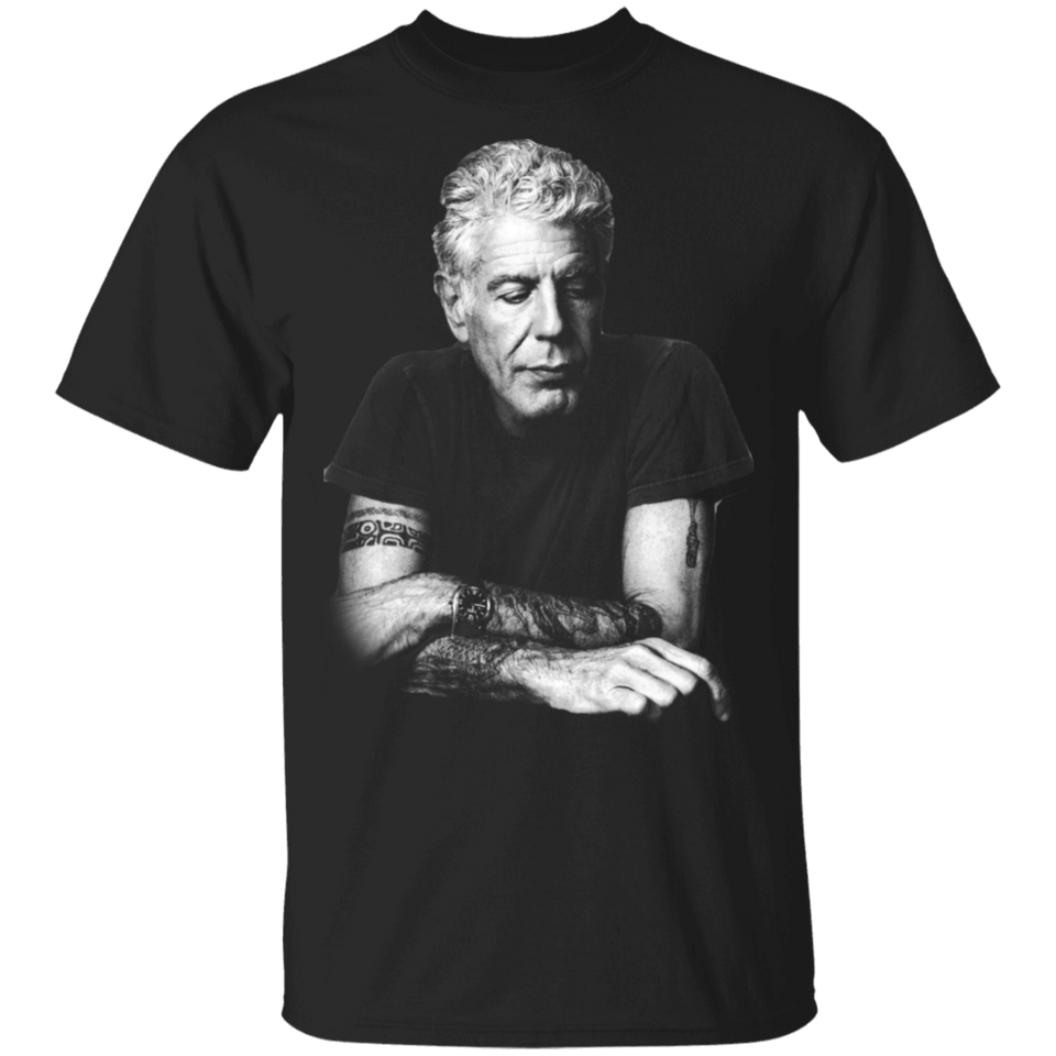 Anthony Bourdain t-Shirt Chef Gift-No Reservations Tank top-Parts Unknown tee Black - G200 Gildan Ultra Cotton T-Shirt B07FKHTXD9 (XL size)