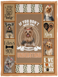 Yorkshire Terrier Blanket, I Love Yorkshire Quilt, Fleece, Sherpa Blanket VPS Cozy Plush Fleece Blanket - 30x40