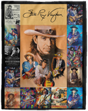 Stevie Ray Vaughan Blanket, Stevie Ray Vaughan For Fans Fleece, Sherpa Blanket - VPL Cozy Plush Fleece Blanket - 60x80