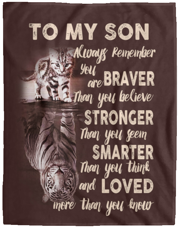 Mr.Jyotis to My Son Blanket, to My Son from Mom Blanket, to My Son from Mom Gifts, to My Son Gifts, to My Son Birthday Gift - Cozy Plush Fleece Blanket - 60"x80" VPL Cozy Plush Fleece Blanket - 60x80