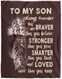 Mr.Jyotis to My Son Blanket, to My Son from Mom Blanket, to My Son from Mom Gifts, to My Son Gifts, to My Son Birthday Gift - Cozy Plush Fleece Blanket - 60"x80" VPL Cozy Plush Fleece Blanket - 60x80