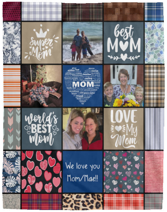 We love you Mom/Mae!! - VPL Cozy Plush Fleece Blanket - 60x80