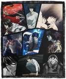 L Death Note Fleece Sherpa Throw Blanket Quilt for Bedroom Living Room- VPM Cozy Plush Fleece Blanket - 50x60