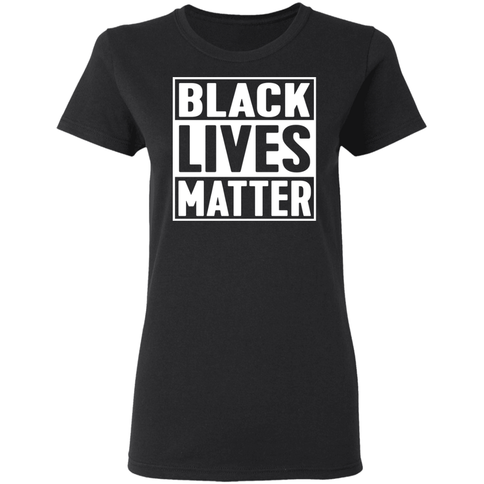 Black Lives Matter T-Shirt I Cant Breathe All Size (S-5XL) + Color  White BLM - Womens