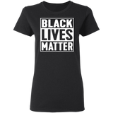 Black Lives Matter T-Shirt I Cant Breathe All Size (S-5XL) + Color  White BLM - Womens