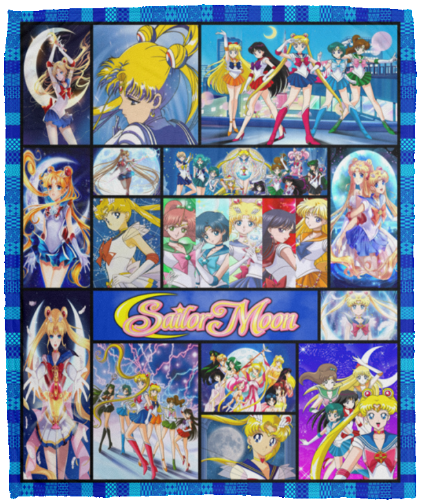 Sailor Moon Blanket, Sailor Moon Anime Fleece, Sherpa Blanket - VPM Cozy Plush Fleece Blanket - 50x60