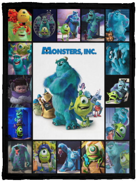 Monsters, Inc Blanket cartoon monsters inc Quilt Fleece Sherpa Throw Blanket - VPS Cozy Plush Fleece Blanket - 30x40