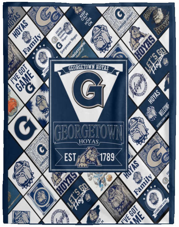 Georgetown Hoyas Blanket, Georgetown Hoyas Fleece, Sherpa Blanket VPL Cozy Plush Fleece Blanket - 60x80