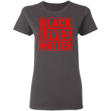 Black Lives Matter T-Shirt I Cant Breathe All Size (S-5XL) + Color Red BLM - Womens