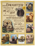 Otters Blanket, To My Daughter Fleece, Sherpa Blanket Gift Ideas VPS Cozy Plush Fleece Blanket - 30x40