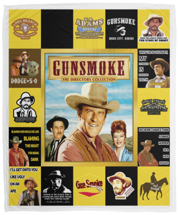 Gunsmoke Blanket, Gunsmoke TV Series Fleece, Blanket Ver2 - VPM Cozy Plush Fleece Blanket - 50x60