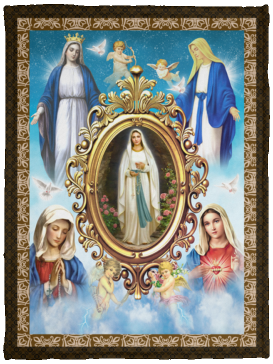 Mary, Mother of Jesus. The Blessed Virgin Mary Blanket, Fleece or Sherpa Blankets Mother's Day, Father's Day, Christmas Birthday Present Blankets, Gift Idea - VPS Cozy Plush Fleece Blanket - 30x40