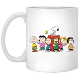 Peanuts Gang Coffee Mug, Peanuts Gang Mug, White Coffee Mug, Coffee Cup, Ceramic Mug, Gift Idea for Christmas 11oz