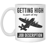 Jyotis - Getting High Is Part Of My Job Description Coffee Mug, Pilot Coffee Mug Gift, Airplane Mug, Co-Pilot Gift, Funny Pilot Mug, Flying Coffee Mug 11Oz