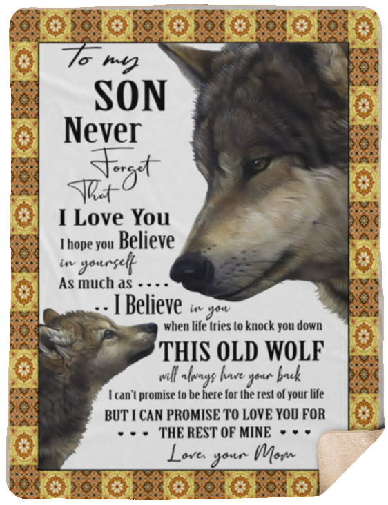 Mr.Jyotis to My Son Never Forget That I Love You Blanket, to My Son Blanket, to My Son from Mom Blanket, to My Son from Mom Gifts - Sherpa Blanket - 60"x80"