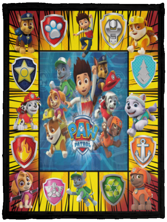 PAW Patrol Blanket PAW Patrol 3D Fleece Sherpa Throw Blanket For Kid VPS Cozy Plush Fleece Blanket - 30x40