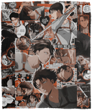 Levi Ackerman Blanket, Levi Ackerman Fleece, Sherpa Blanket - VPM Cozy Plush Fleece Blanket - 50x60