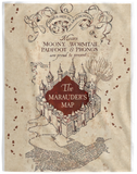 Harry Potter Blanket, The Marauders Map Blanket, Marauder's Map Blanket - VPL Cozy Plush Fleece Blanket - 60x80