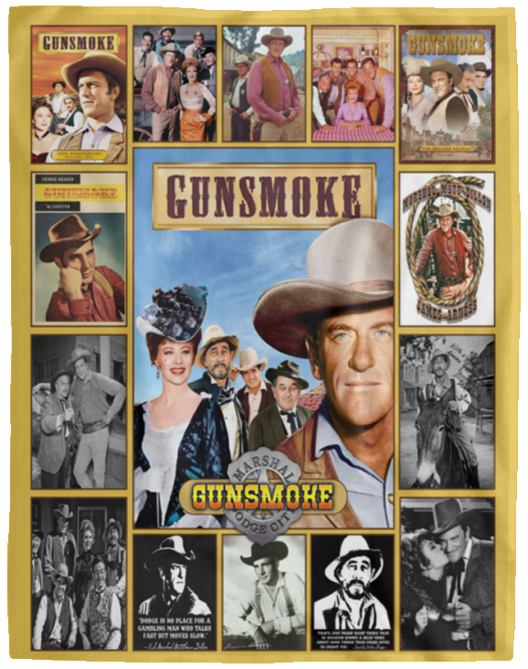 Gunsmoke Blanket, Gunsmoke TV Series Fleece, Sherpa Blanket VPL Cozy Plush Fleece Blanket - 60x80