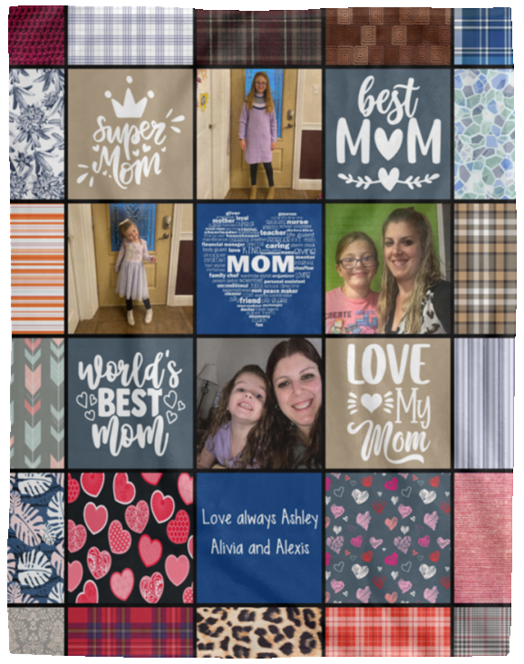 Love always Ashley Alivia and Alexis - VPL Cozy Plush Fleece Blanket - 60x80