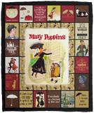 Mary Poppins Blanket, Mary Poppins Classic Movies Fleece, Sherpa Blanket VPM Cozy Plush Fleece Blanket - 50x60