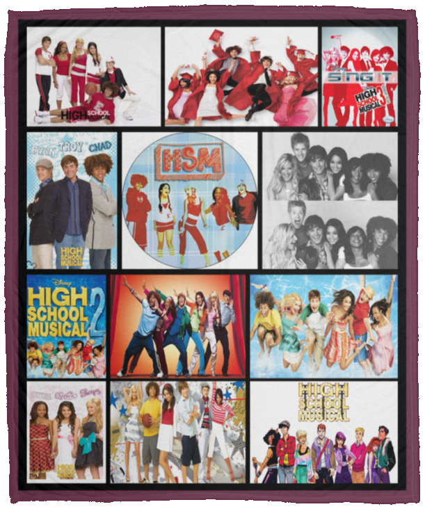 High School Musical Blanket, TV Movie Fleece, Sherpa Blanket VPM Cozy Plush Fleece Blanket - 50x60