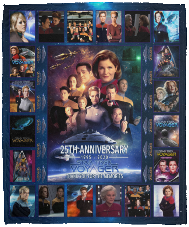 Star Trek Blanket Star Trek - Voyager Fleece Sherpa Blanket Soft and Warm - VPM Cozy Plush Fleece Blanket - 50x60