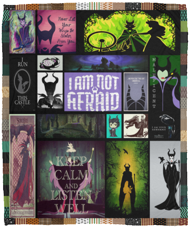 Maleficent Blanket Maleficent For Fan Quilt Fleece Sherpa Throw Soft and Warm VPM Cozy Plush Fleece Blanket - 50x60
