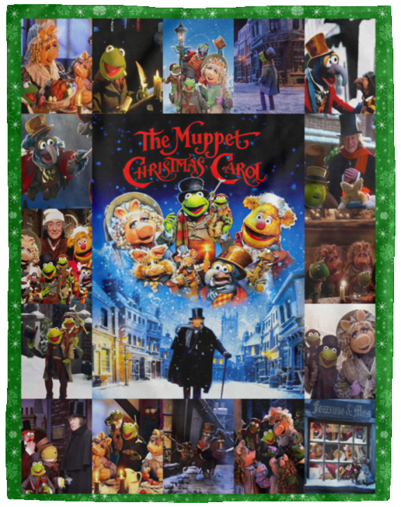 The Muppet Christmas Carol Blanket The Muppet Quilt Fleece Sherpa Throw Blanket - VPL Cozy Plush Fleece Blanket - 60x80