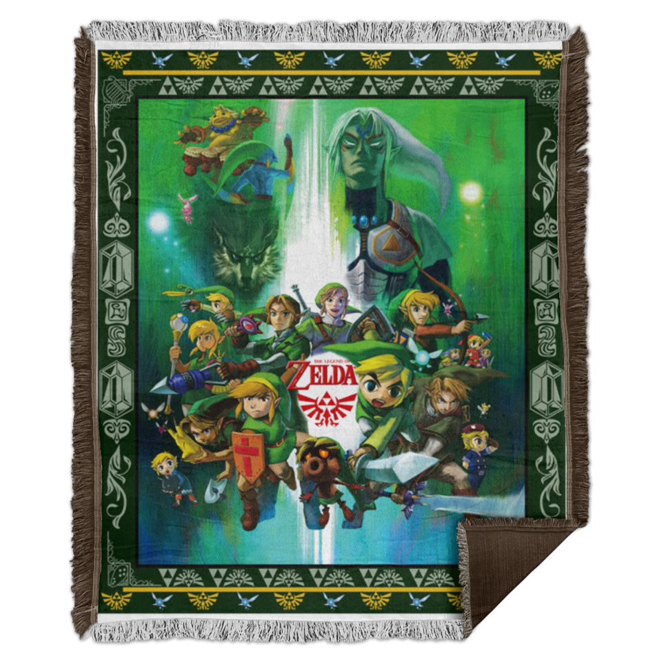 The Legend of Zelda Blanket Zelda All Games Quilt Fleece Sherpa Blanket Gamer - WB56 Woven Blanket - 50x60
