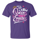 Mens Womens 5 Bling Queen Building Paparazzi Cool Black T-shirt