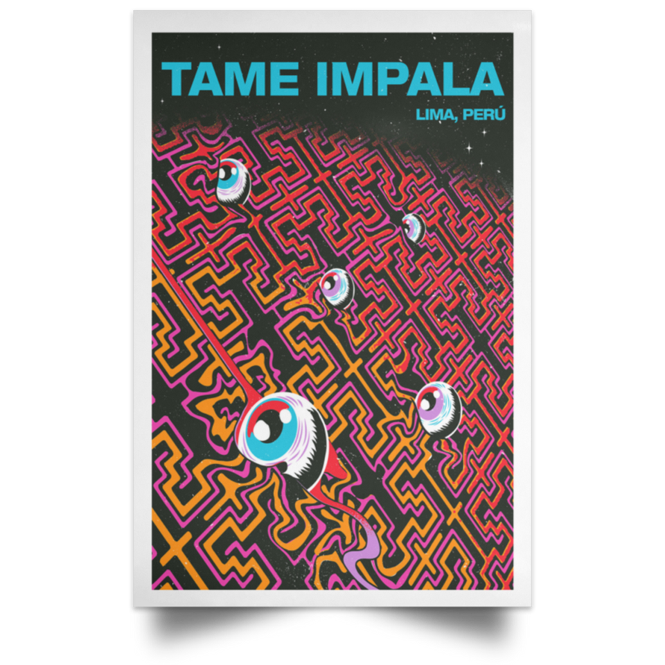 Tame Impala Poster, Tame Impala Psychedelic Rock Music Band Tour Poster Home Art Wall Posters Livingroom Kitchen-Room - No Frame (24" x 36")