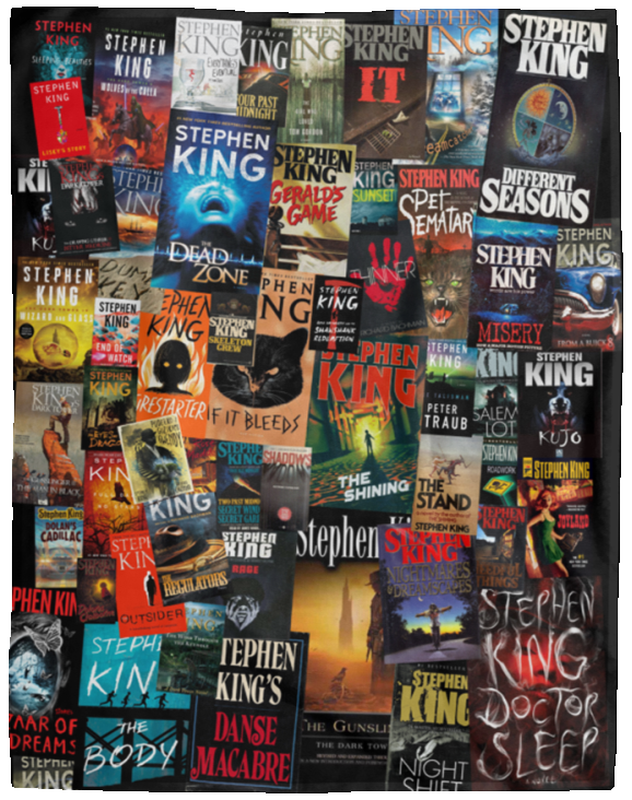 Stephen King Blanket, The Full Collection of Stephen King Books Fleece Blanket VPL Cozy Plush Fleece Blanket - 60x80